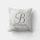 Recherche de marbre blanc coussins Monogramme