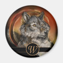 Recherche de de loup refrigérateur magnets Animal