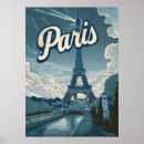 Recherche de tour eiffel posters De voyage vintage