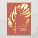 Recherche de monstera invitations Feuille d'or