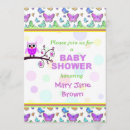 Recherche de owl baby shower invitations Attente