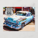 Recherche de voiture américaine classique cartes postales Route 66