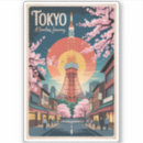 Suche nach vintager japaner aufkleber Tokio japan