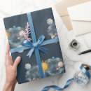 Suche nach sonne und mond geschenkpapier Weltraum