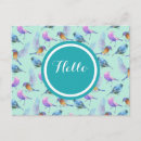 Suche nach blaue muster postkarten Aquarell