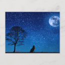 Recherche de silhouette de loup cartes postales Hurler