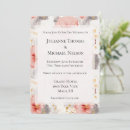 Recherche de gris corail mariage invitations Floral
