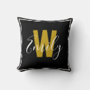 Recherche de or noir coussins Typographie