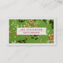 Suche nach vintages blumenmuster visitenkarten Grün