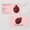 Recherche de coccinelle rose cartes visite Pour elle