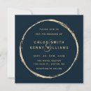 Recherche de or bleu mariage invitations Marine et or