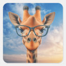 Recherche de girafe drôle autocollants Safari