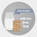 Recherche de lait et biscuits autocollants Merci