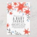 Recherche de red baby shower invitations Floral