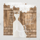 Recherche de bois et dentelle invitations Bride