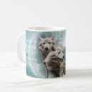 Recherche de loups blancs tasses Pleine lune