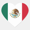 Recherche de coeur mexicain autocollants Drapeau