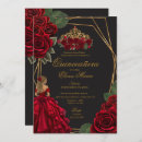 Recherche de red black gold invitations Roses rouges