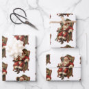 Recherche de vintage xmas papier cadeau Ancien