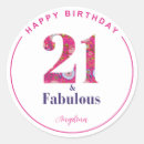 Recherche de 21 ans autocollants Typographie
