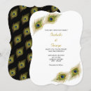 Recherche de paon mariage invitations Moderne