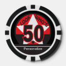 Recherche de cinquantième anniversaire jetons poker Typographie