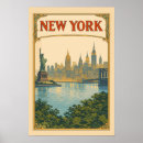 Recherche de new york skyline poster Vintage