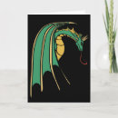 Recherche de dragon vert cartes postales Geek