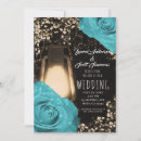 Recherche de rose et bleu turquoise invitations Floral