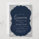 Recherche de bleu et argent invitations Aquarelle