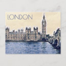 Recherche de angleterre vintage cartes postales Aquarelle