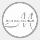 Recherche de logo monogramme autocollants Monogramme professionnel élégant