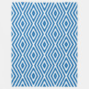 Recherche de bleu cobalt couvertures plaids Géométrique