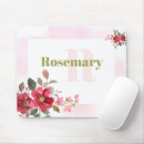 Recherche de fleurs romantiques tapis souris Monogramme