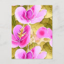 Recherche de flower cartes postales Rose et or
