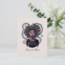 Recherche de cheveux naturels cartes postales Femme noire