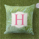 Recherche de feuille tropicale coussins Monogramme