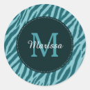 Suche nach monogramm zebra aufkleber Schick