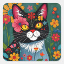 Recherche de chat noir et blanc autocollants Capricieux