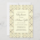 Recherche de neutres baby shower invitations Beige