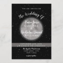 Recherche de pleine lune invitations Noir et blanc