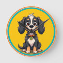 Suche nach glücklicher hund wanduhren Welpe