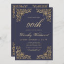 Recherche de bleu marine foncé invitations Script