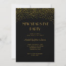 Recherche de new years party invitations Noir et or