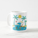 Recherche de surfeur tasses Dessin animé