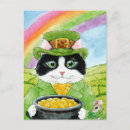 Recherche de leprechauns cartes postales Chat