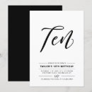 Recherche de de 10 ans invitations Noir et blanc