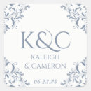 Recherche de dentelle mariage autocollants Bleu