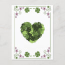 Recherche de trèfle quatre feuilles cartes postales Leprechaun