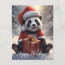 Recherche de panda noël cartes postales Ours de panda
